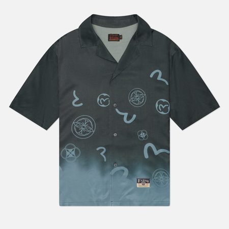 Мужская рубашка Evisu Heritage Seagull Dip Dye Effect All Over Print, цвет серый