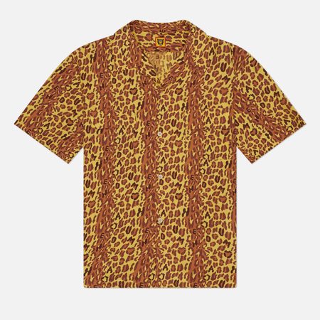 Мужская рубашка Human Made Leopard Aloha, цвет жёлтый