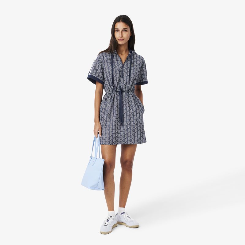 Женское платье-худи Lacoste Jacquard Monogram