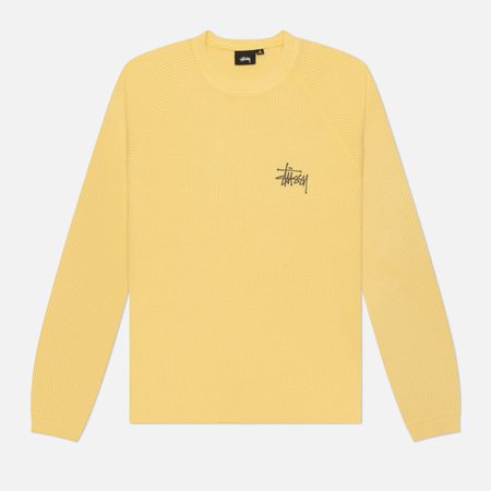 Мужской лонгслив Stussy Basic Stussy Thermal, цвет жёлтый