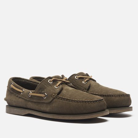 Мужские ботинки Timberland Classic Boat 2-Eye, цвет оливковый