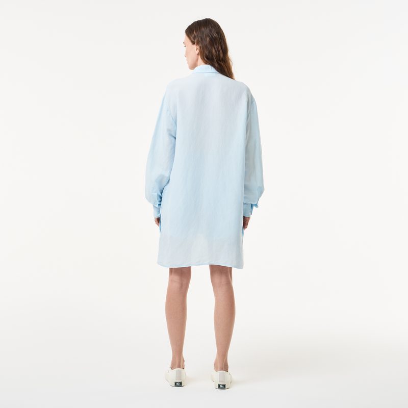 Женская лёгкая рубашка Lacoste из льна 2