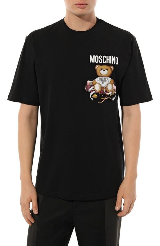 Хлопковая футболка Moschino 3