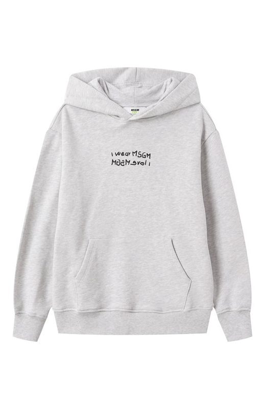 Хлопковое худи MSGM kids