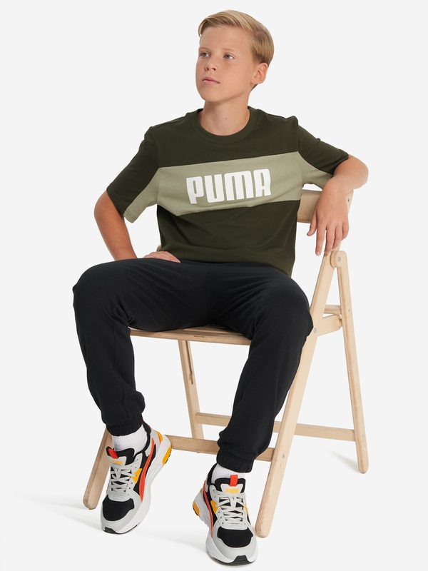 Футболка для мальчиков PUMA Block, Зеленый 4