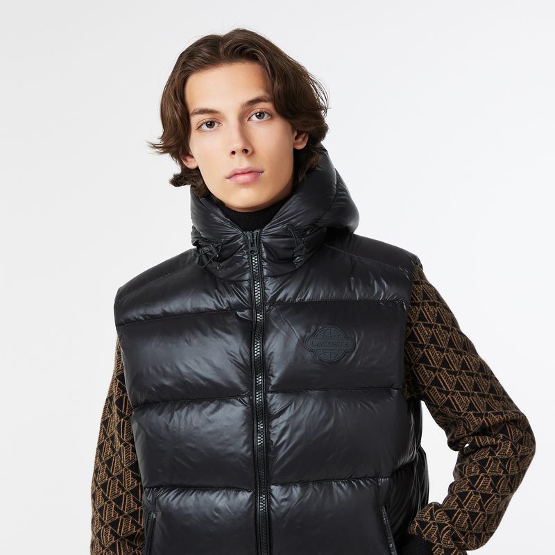 Мужская стёганая жилетка Lacoste с капюшоном 3