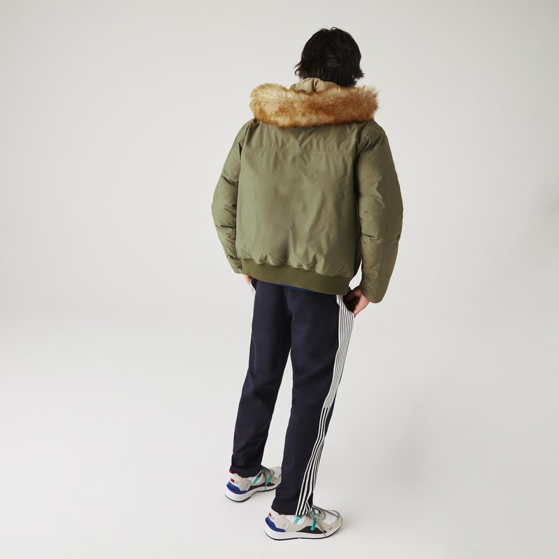 Мужская короткая парка Lacoste с мехом 2