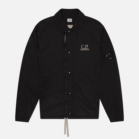 Мужская рубашка C.P. Company Chrome-R Zipped Lens Overshirt, цвет чёрный