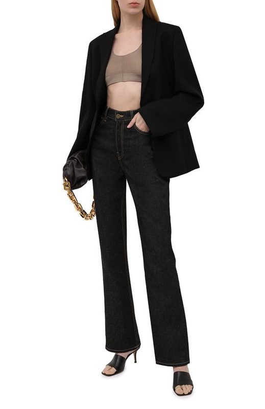 Шелковый бра-топ Saint Laurent 2