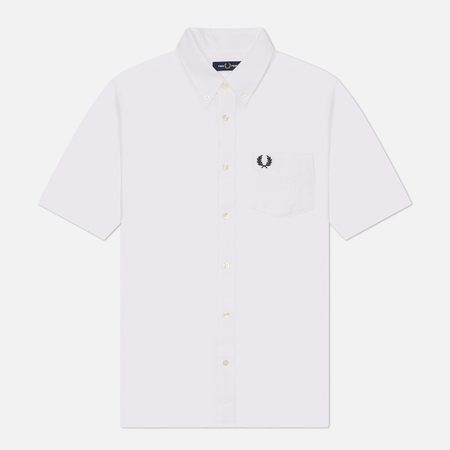 Мужская рубашка Fred Perry Oxford Regular Short Sleeve, цвет белый