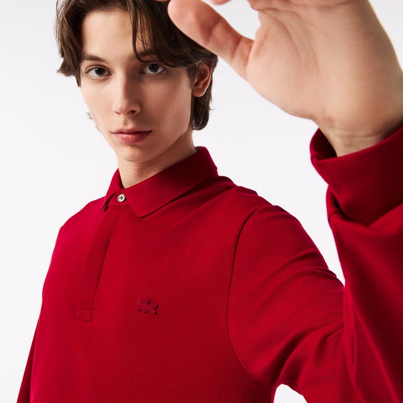 Мужское поло Lacoste с длинным рукавом 3