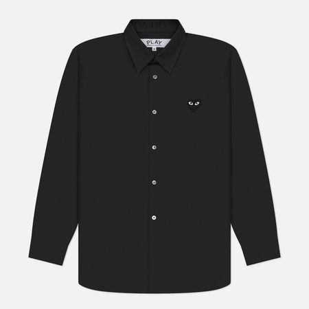 Мужская рубашка Comme des Garcons Play Black Heart Emblem, цвет чёрный