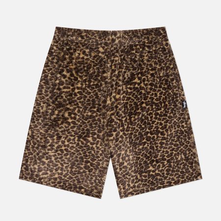Мужские шорты Stussy Leopard, цвет коричневый