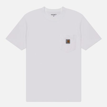Мужская футболка Carhartt WIP Pocket Logo, цвет белый