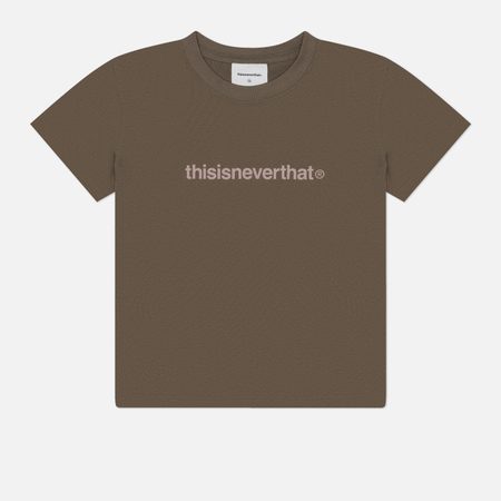Женская футболка thisisneverthat T-Logo SS26, цвет коричневый