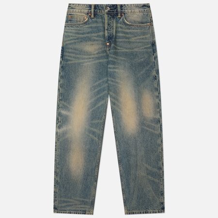 Мужские джинсы Evisu Heritage 7-Pocket Abstract Washing Seagull Embroidery, цвет голубой