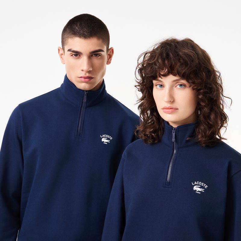 Свитшот Lacoste унисекс с застежкой-молнией с высоким воротом 3