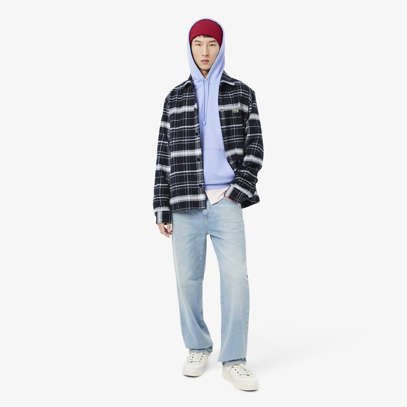 Шерстяная шапка Lacoste унисекс в рубчик 4