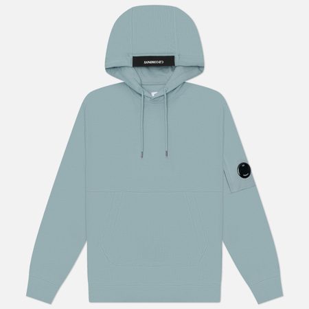 Мужская толстовка C.P. Company Diagonal Raised Fleece Lens Regular Fit Hoodie, цвет голубой