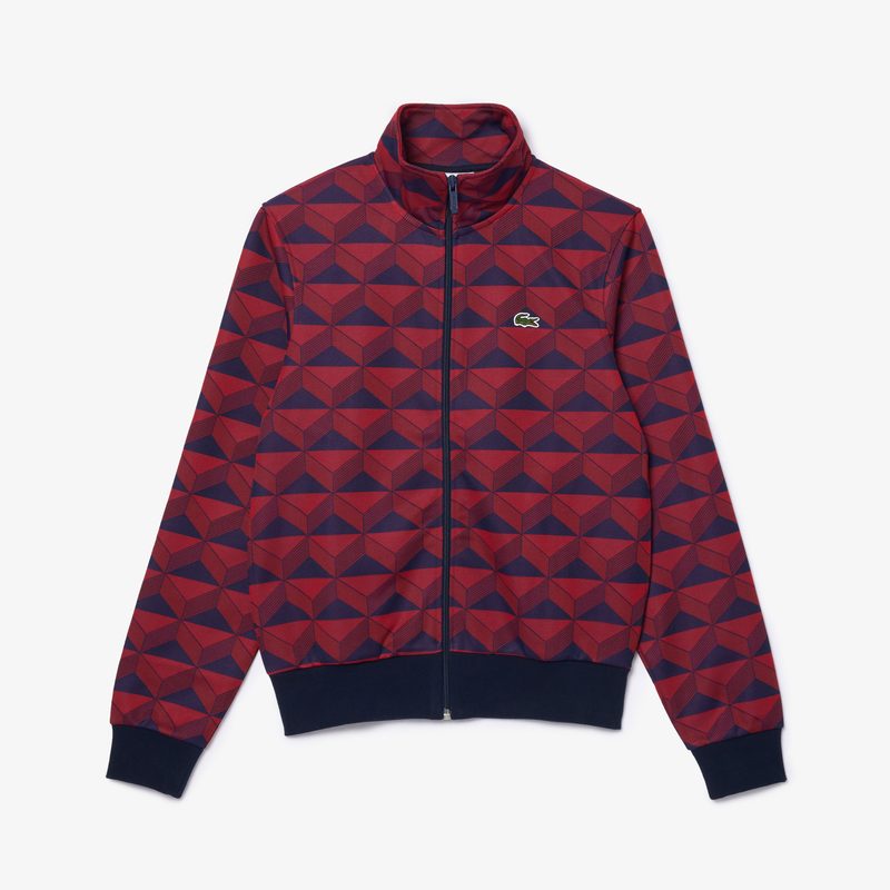 Жаккардовая толстовка Lacoste унисекс на молнии 5