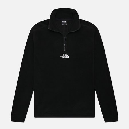 Мужская толстовка The North Face Glacier 1/4 Zip Embroidered Logo, цвет чёрный