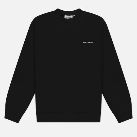 Мужская толстовка Carhartt WIP Script Embroidery, цвет чёрный