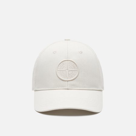 Кепка Stone Island Cotton Reps Six Panel, цвет белый