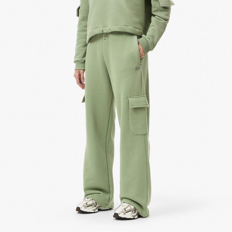 Женские хлопковые спортивные брюки Lacoste свободного кроя 3