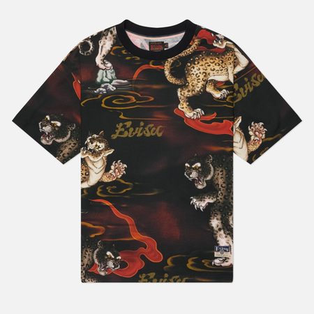 Мужская футболка Evisu Heritage Leopard All Over Print, цвет чёрный