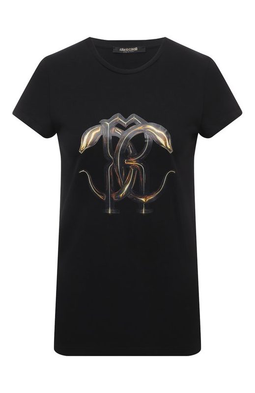 Хлопковая футболка Roberto Cavalli