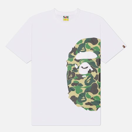 Мужская футболка A Bathing Ape ABC Camo Side Big Ape Head, цвет белый