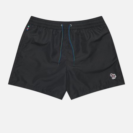 Мужские шорты Paul Smith Zebra Logo Swim, цвет чёрный