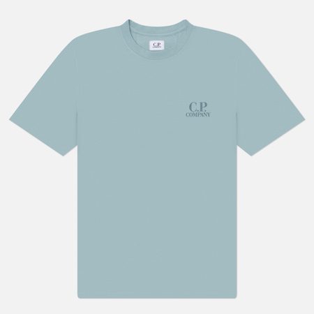 Мужская футболка C.P. Company 30/1 Jersey Logo Comfort, цвет голубой