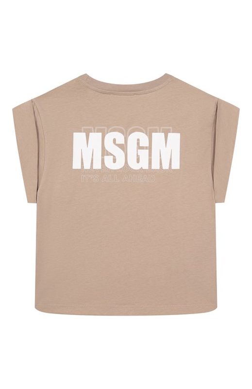 Хлопковая футболка MSGM kids 2
