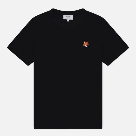 Женская футболка Maison Kitsune Fox Head Regular, цвет чёрный