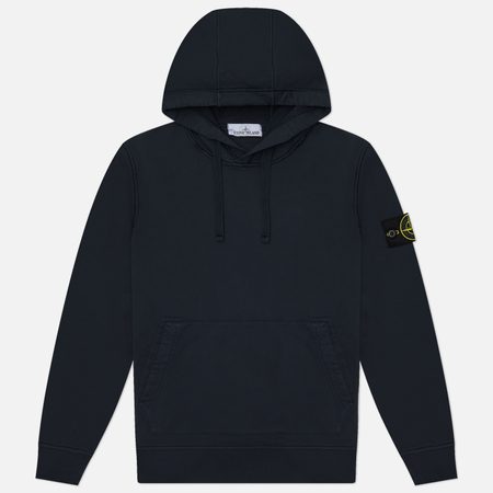 Мужская толстовка Stone Island Organic Cotton Fleece Regular Midweight Hoodie, цвет синий