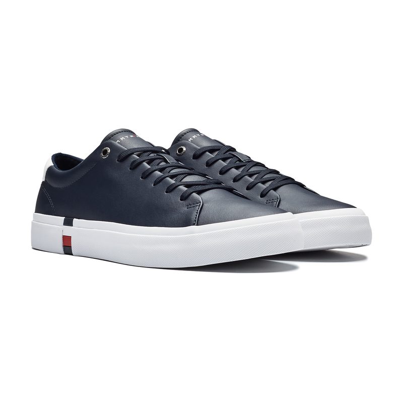 FLAG ACCENT LEATHER SNEAKER 2