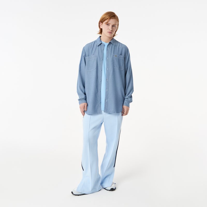 Мужская лёгкая рубашка Lacoste из экологического материала тенсель 4