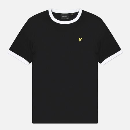 Мужская футболка Lyle & Scott Ringer Embroidered Eagle, цвет чёрный