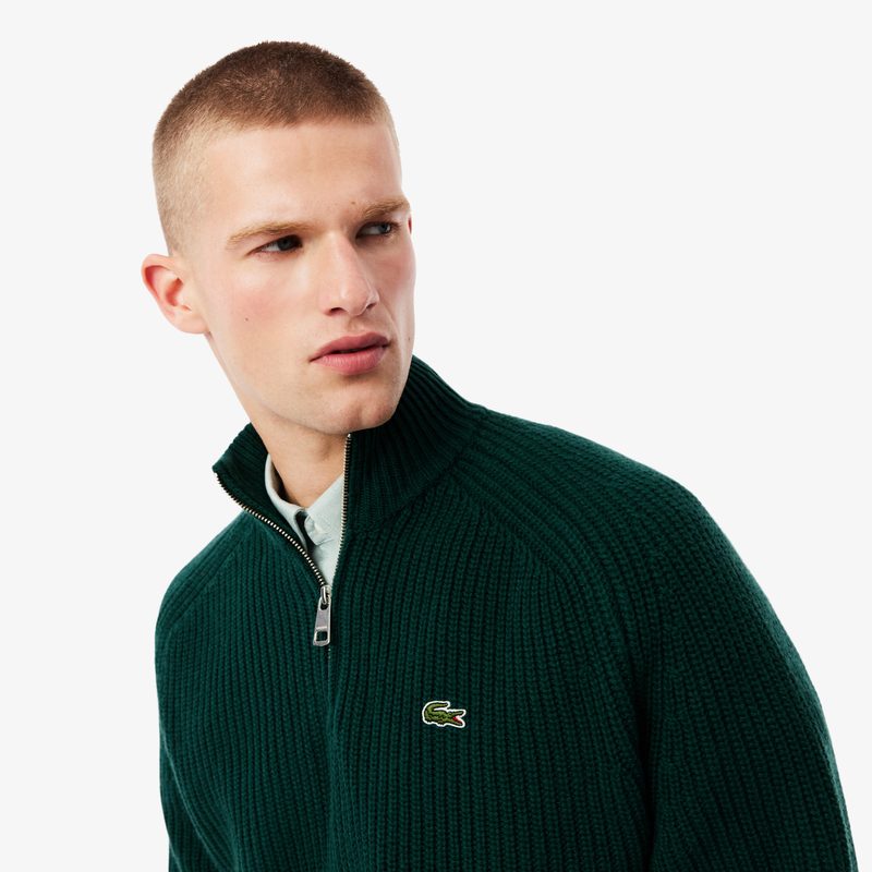 Мужской свитер Lacoste из овечьей шерсти на молнии 3