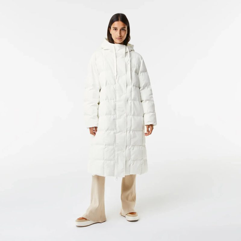 Женская длинная стеганая куртка Lacoste