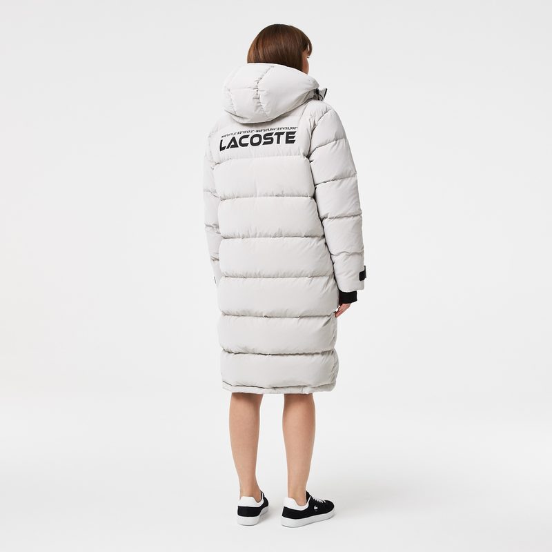 Женское стеганая куртка-пуховик Lacoste с капюшоном 2