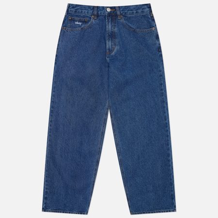 Мужские джинсы OBEY Bigwig Baggy Denim 13.5 Oz, цвет синий