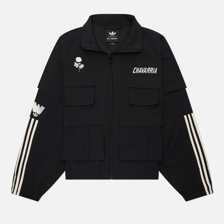 Мужская куртка ветровка adidas Originals x Willy Chavarria Logo Cargo Track, цвет чёрный