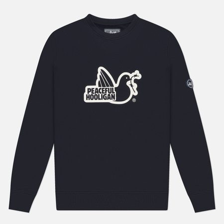 Мужская толстовка Peaceful Hooligan Outline, цвет синий