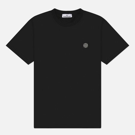 Мужская футболка Stone Island Compass Patch, цвет чёрный