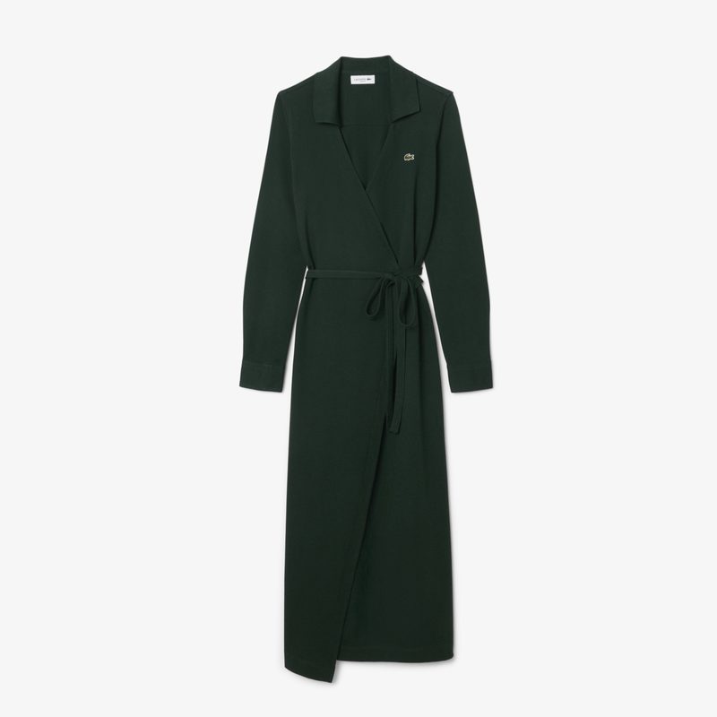 Эластичное хлопковое платье Lacoste 4