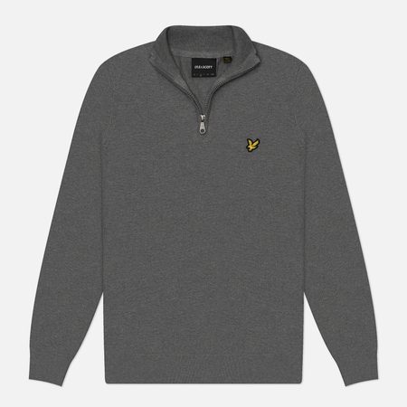Мужской свитер Lyle & Scott Cotton Merino Quarter Zip, цвет серый