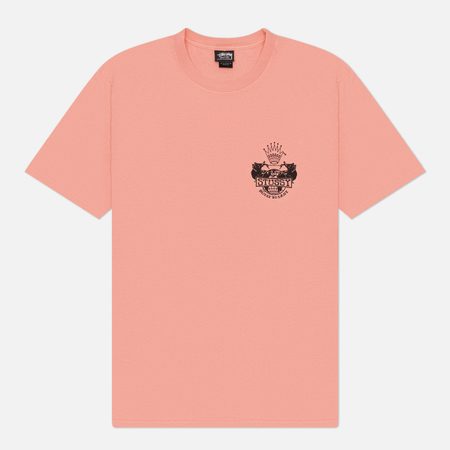 Мужская футболка Stussy Built To Last Pigment Dyed, цвет розовый