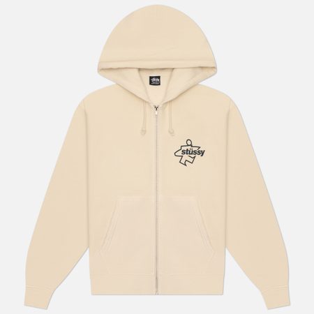 Мужская толстовка Stussy Surf Size Zip Hoodie, цвет белый